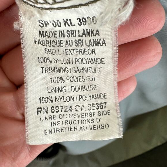 Columbia Sage Green Tan Lightweight Hooded Full Zip Packable Windbreaker Size M - Picture 13 of 13